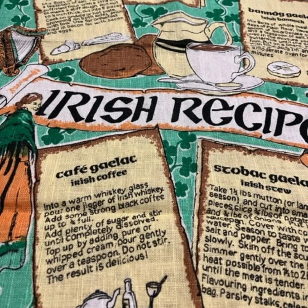 Irish Linen/Cotton Tea Towel ~ Traditional Irish Recipes 19